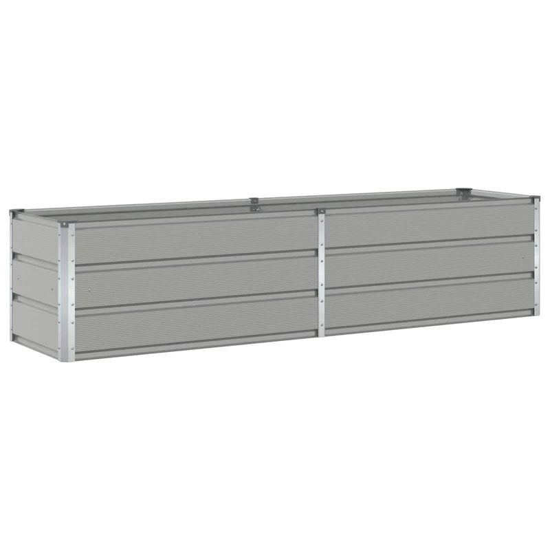 Jardinera Gris Claro 195 X 50 X 45 Cm Acero Galvanizado