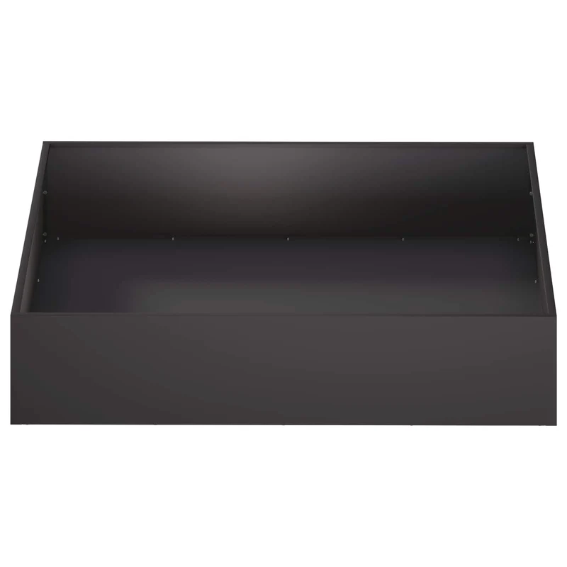 Macetero De Jardín Negro 80 X 80 X 20 Cm Acero Laminado En Frío