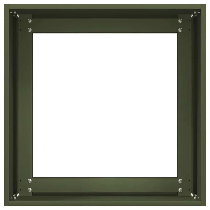 Jardinera De Acero Laminado En Frío Verde Oliva 40x40x40 Cm