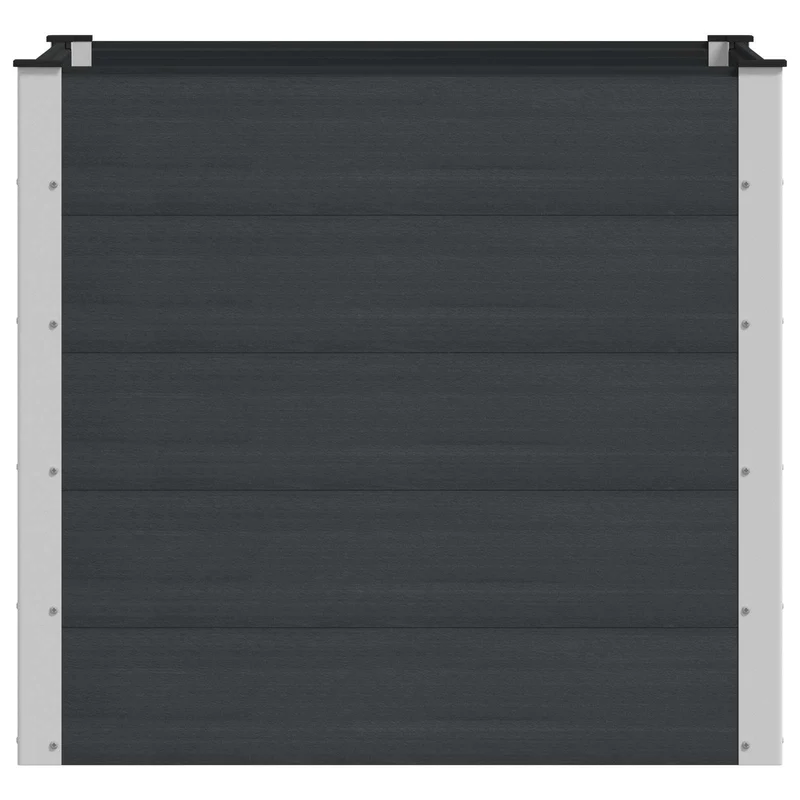 Arriate Elevado Negro 100 X 100 X 91 Cm Wpc Y Aluminio
