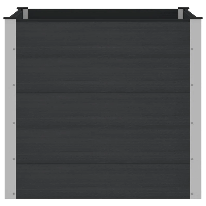 Arriate Elevado Negro 100 X 100 X 91 Cm Wpc Y Aluminio