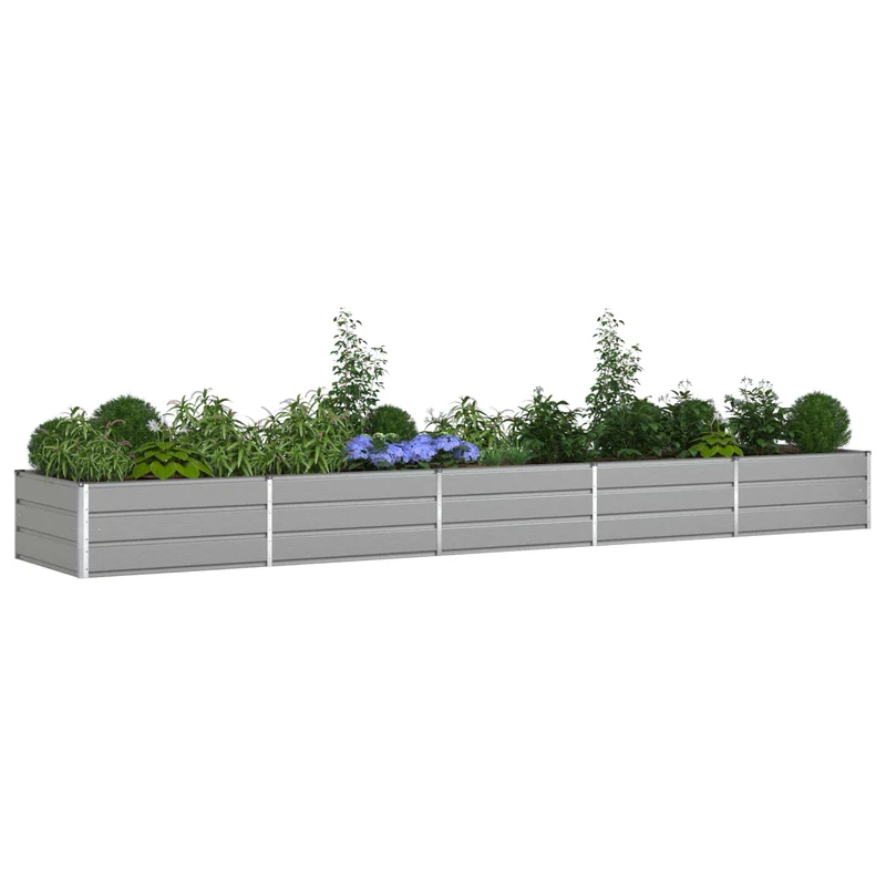 Jardinera Gris Claro 480 X 100 X 45 Cm Acero Galvanizado