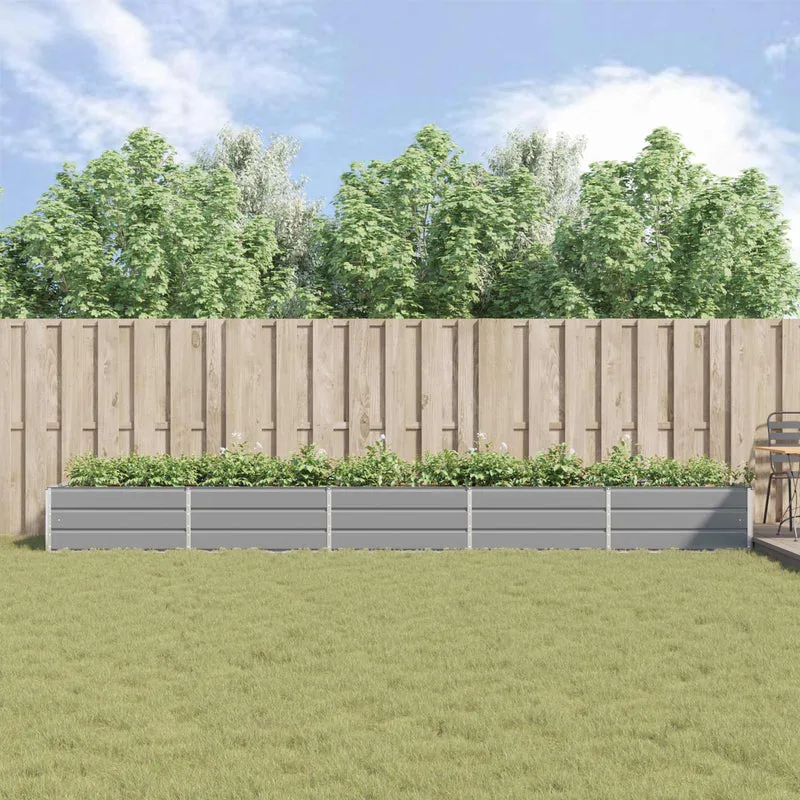 Jardinera Gris Claro 480 X 100 X 45 Cm Acero Galvanizado