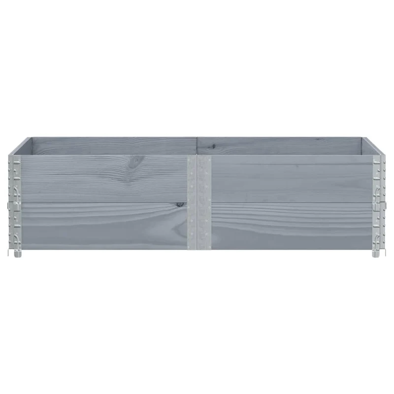 Jardinera De Madera Maciza De Pino Gris 150x100 Cm