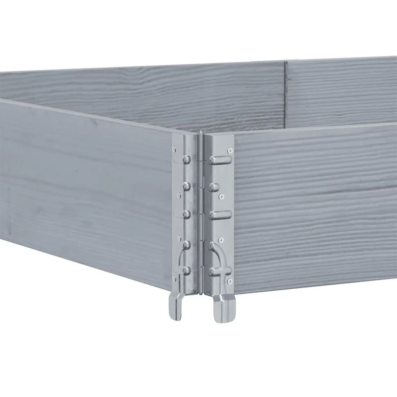 Jardinera De Madera Maciza De Pino Gris 150x100 Cm
