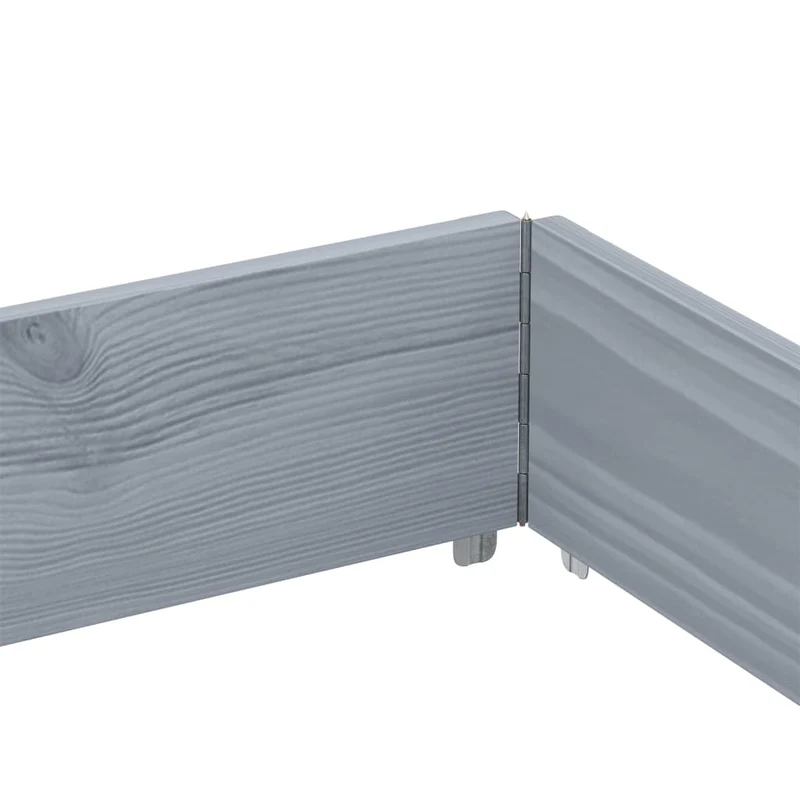 Jardinera De Madera Maciza De Pino Gris 150x100 Cm