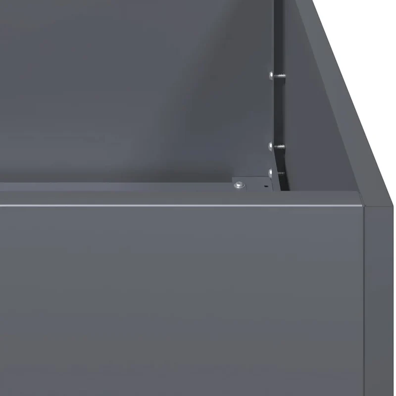 Jardinera Antracita 200x40x40 Cm Acero Laminado En Frío
