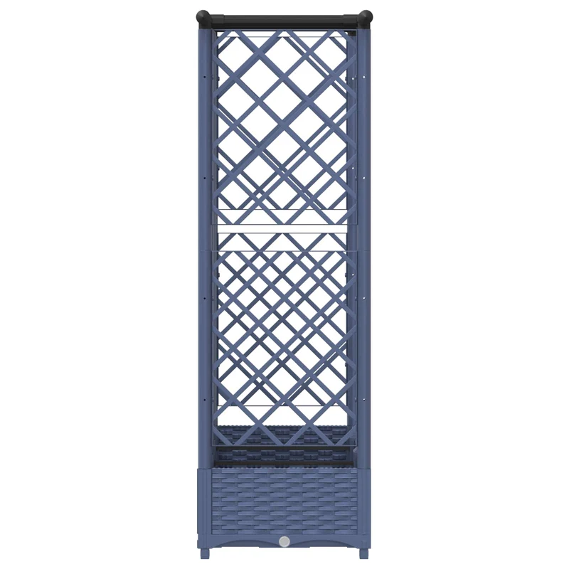 Cama Elevada Con Trellis Y Techo Gris 164 X 40 X 121 Cm Pp