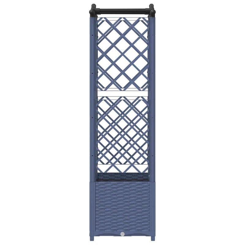 Cama Elevada Con Trellis Y Techo Gris 122 X 40 X 138 Cm Pp