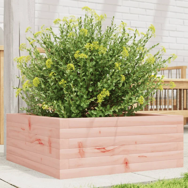Jardinera De Madera Maciza De Abeto Douglas 60x60x23 Cm
