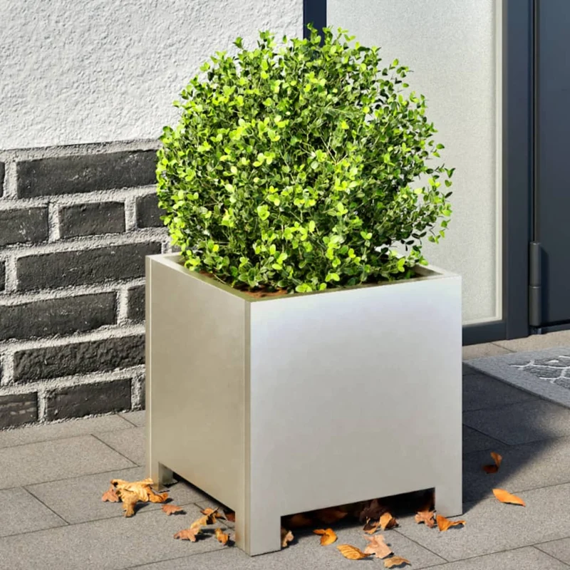 Jardinera Hexagonal De Acero Inoxidable 30x30x30 Cm