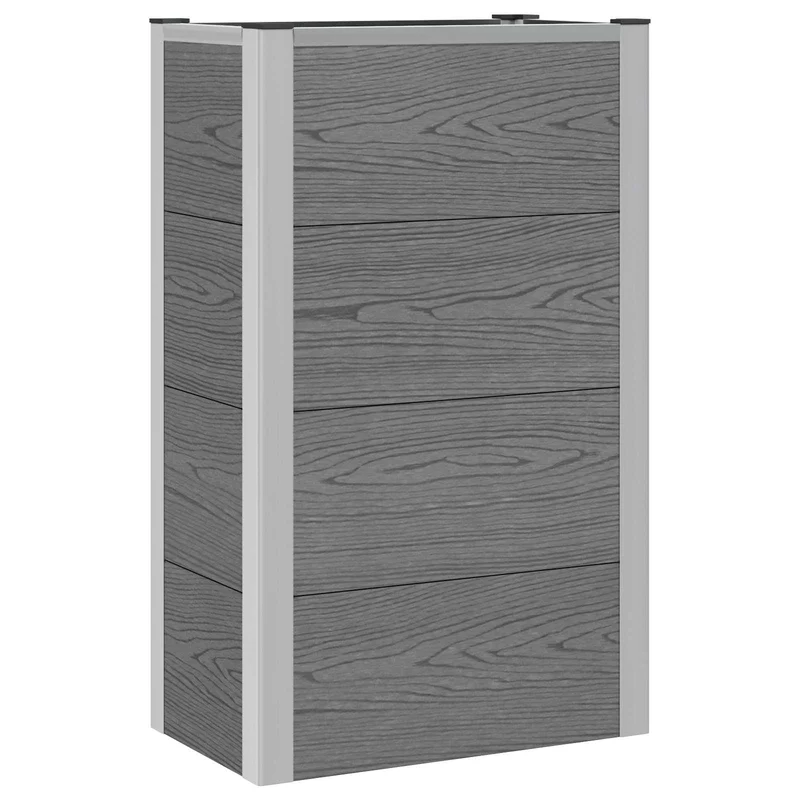 Arriate Elevado Gris 50 X 30 X 82 Cm Wpc Y Aluminio