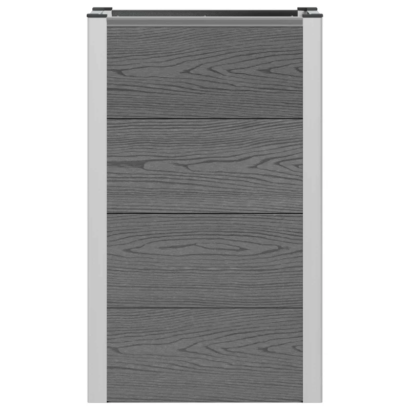 Arriate Elevado Gris 50 X 30 X 82 Cm Wpc Y Aluminio