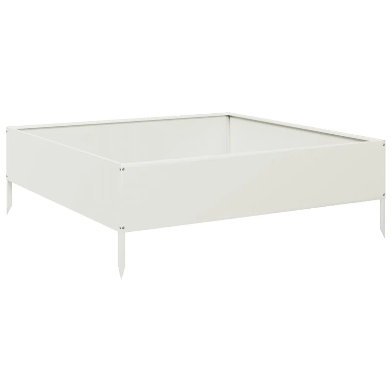 Arriate De Acero Blanco 100x100x33,5 Cm
