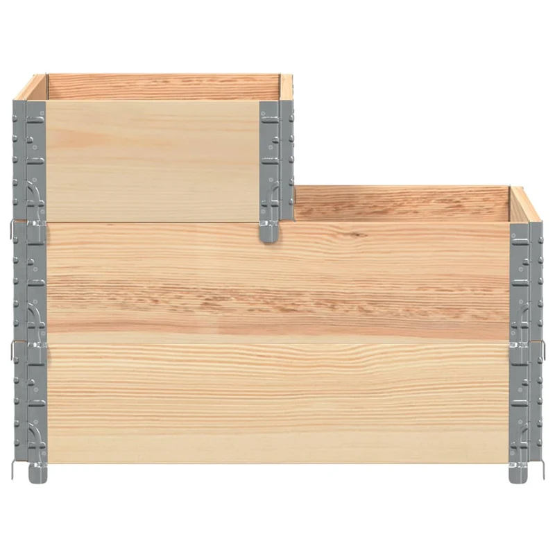Arriate Elevado De 3 Niveles Madera Maciza De Pino 120x80 Cm