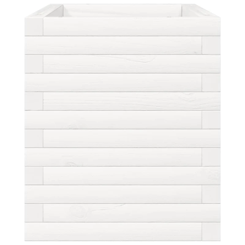 Jardinera De Madera Maciza De Pino Blanco 70x40x45,5 Cm