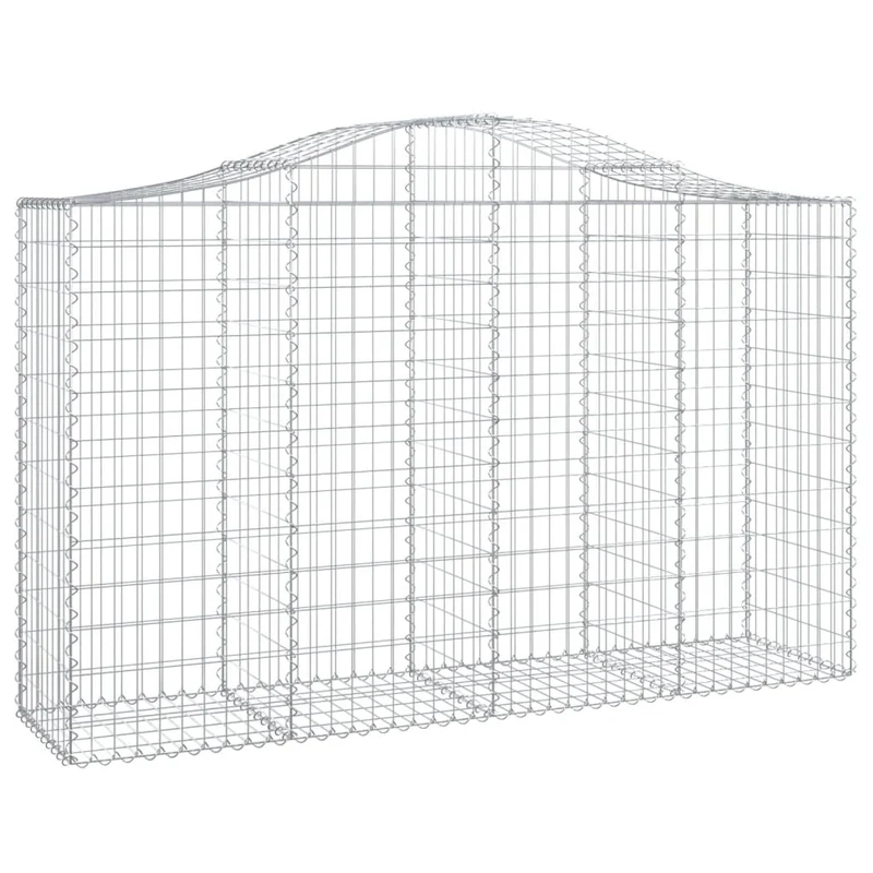 Cestas Gaviones 12 Uds Forma De Arco Hierro 200x50x120/140 Cm