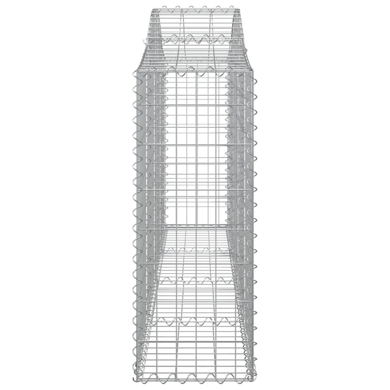 Cestas De Gaviones 2 Uds Forma De Arco Hierro 200x30x80/100 Cm