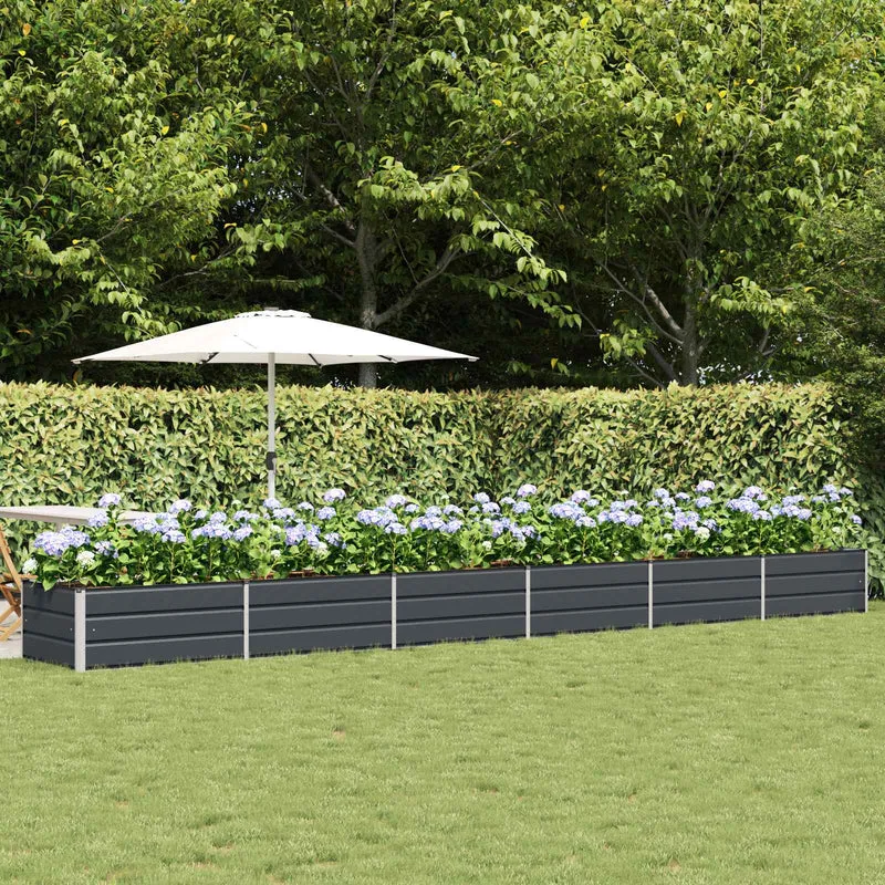 Jardinera Antracita 600 X 80 X 45 Cm Acero