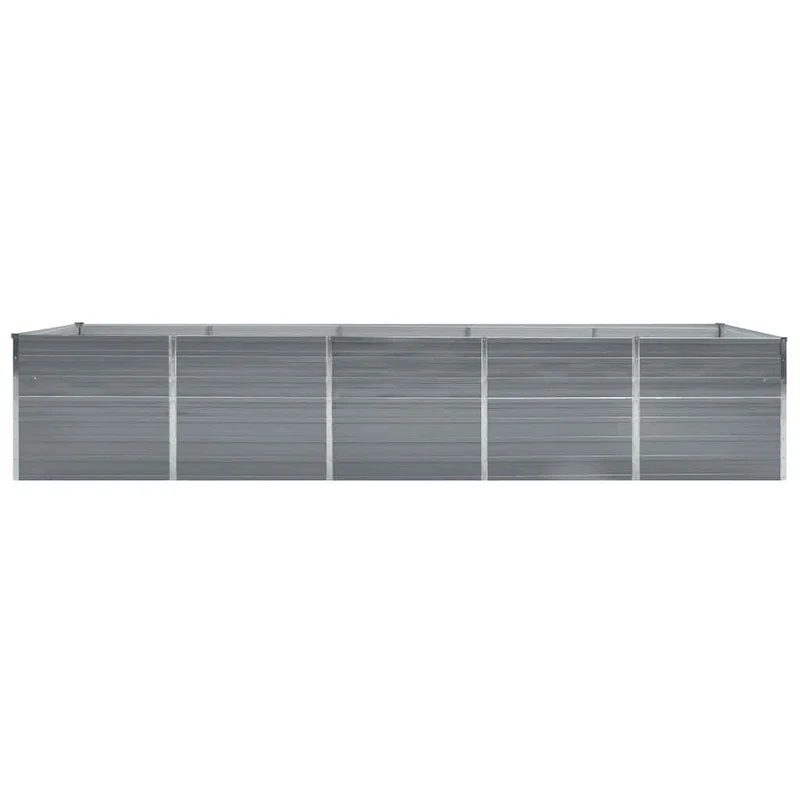 Arriate De Acero Galvanizado Gris 400x80x45 Cm