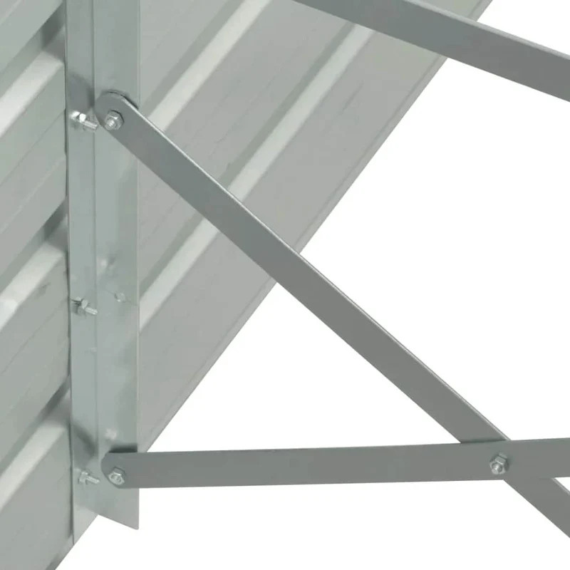 Arriate De Acero Galvanizado Gris 400x80x45 Cm