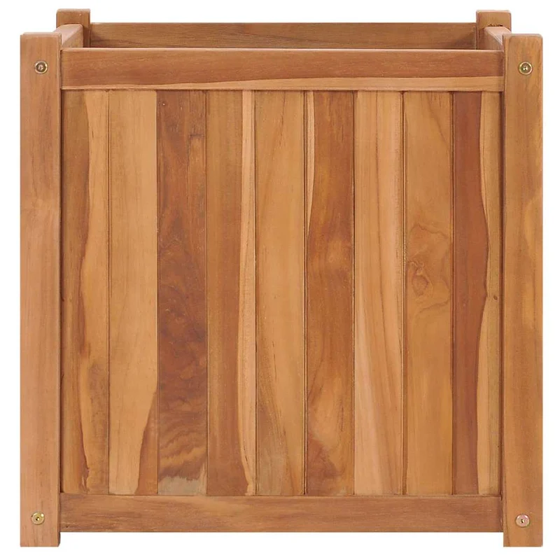 Arriate Elevado Madera Maciza De Teca 50x50x50 Cm