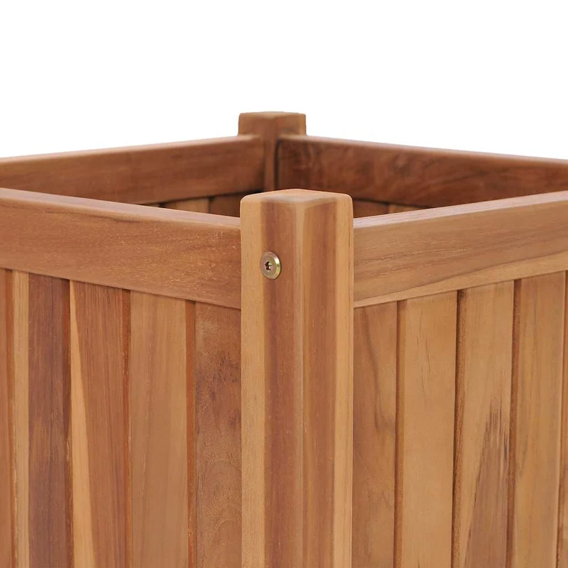 Arriate Elevado Madera Maciza De Teca 50x50x50 Cm
