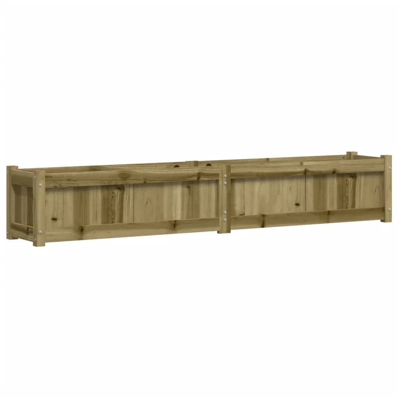 Jardinera De Madera De Pino Impregnada 180x31x31 Cm