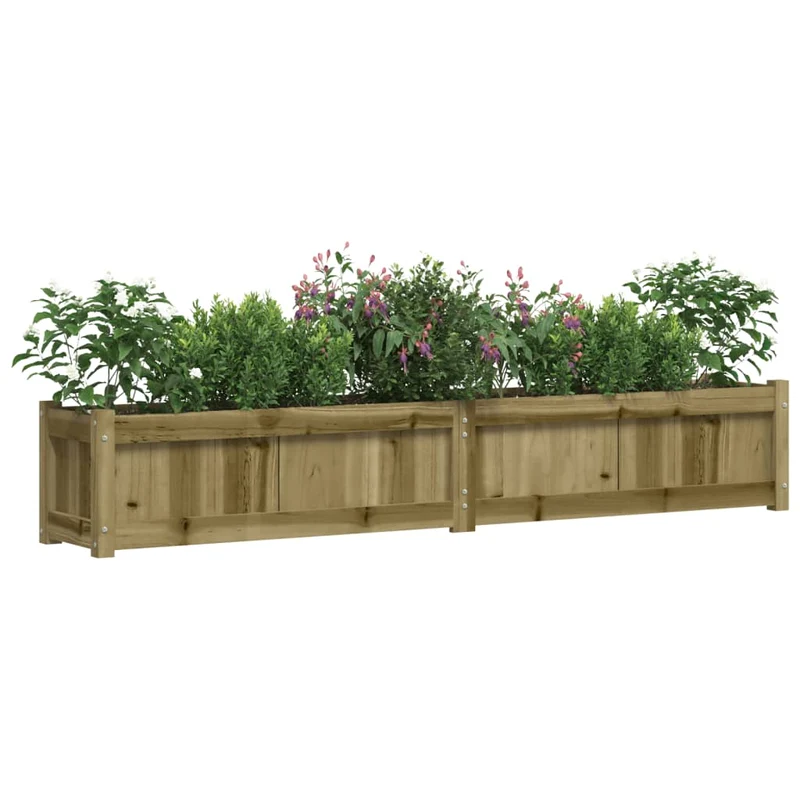 Jardinera De Madera De Pino Impregnada 180x31x31 Cm