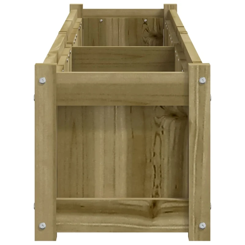 Jardinera De Madera De Pino Impregnada 180x31x31 Cm