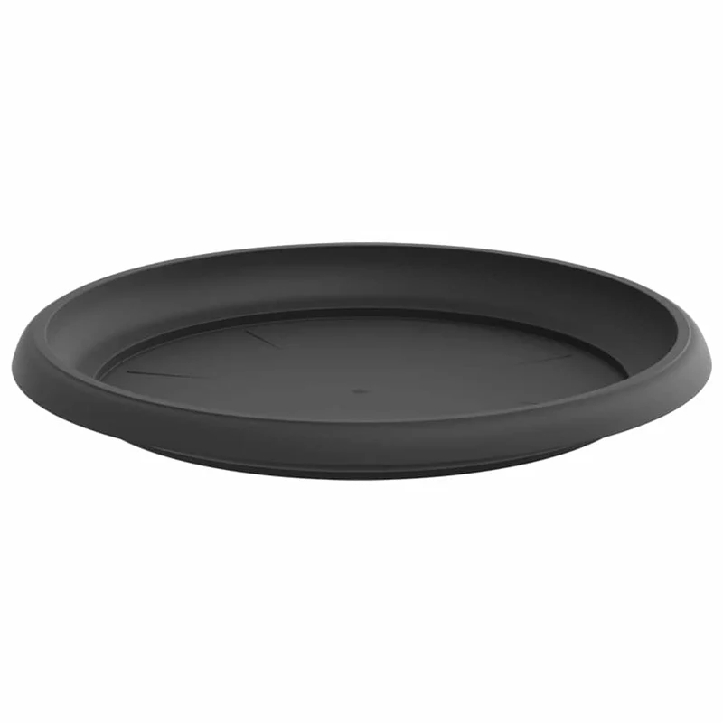 Bandeja Redonda Para Flores 24 Uds. Negro Ø 23,5 X 2,5 Cm