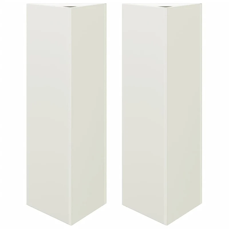 Jardineras Triangulares 2 Uds Acero Negro 30x26x75 Cm