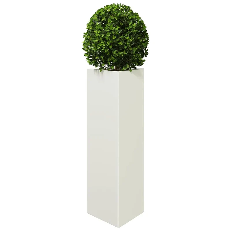 Jardineras Triangulares 2 Uds Acero Negro 30x26x75 Cm