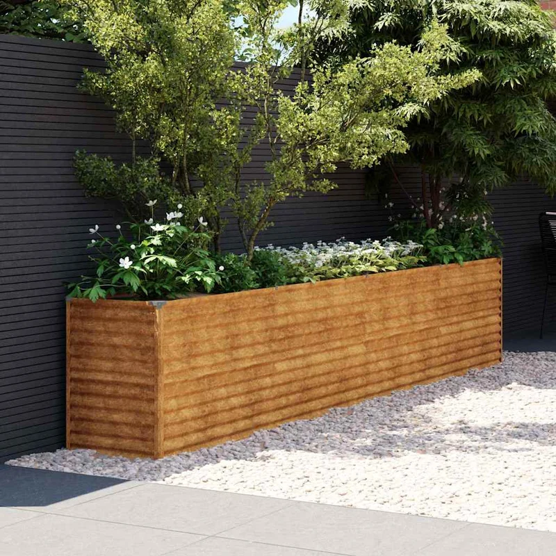 Jardinera Elevada 385x50x69 Cm De Acero Corten