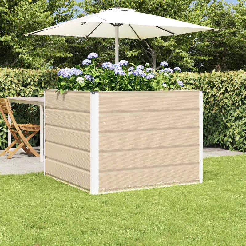 Jardinera Marfil 100 X 100 X 75 Cm Acero