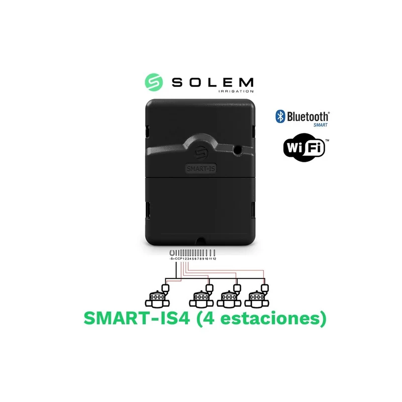 Programador Solem Smart-is 24v 4 Estaciones (wifi/bluetooth) - Riego Inteligente