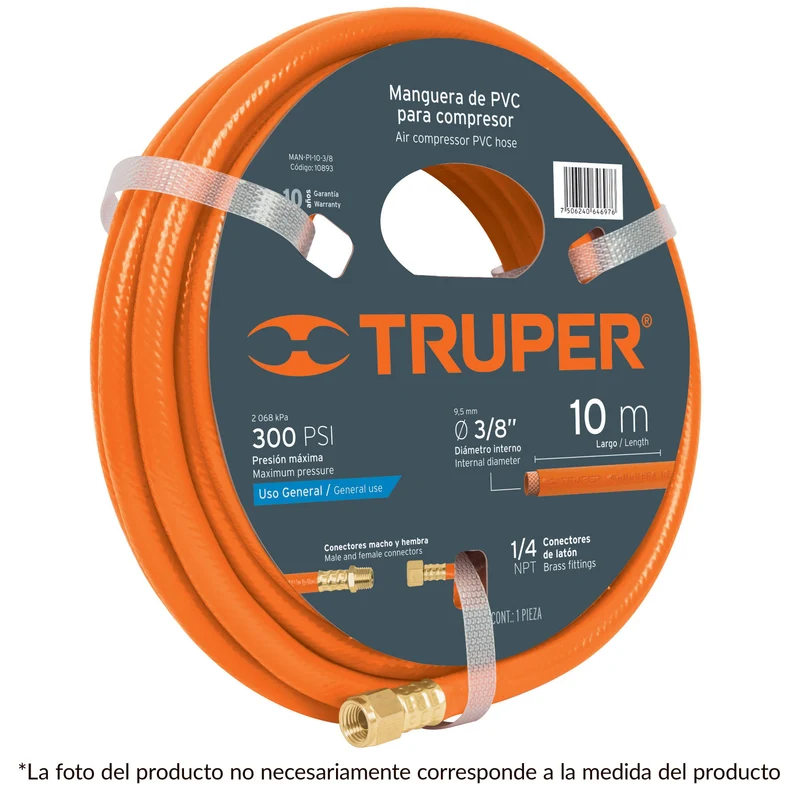 Manguera De Pvc Baja Presión - 10 M - 1/4"