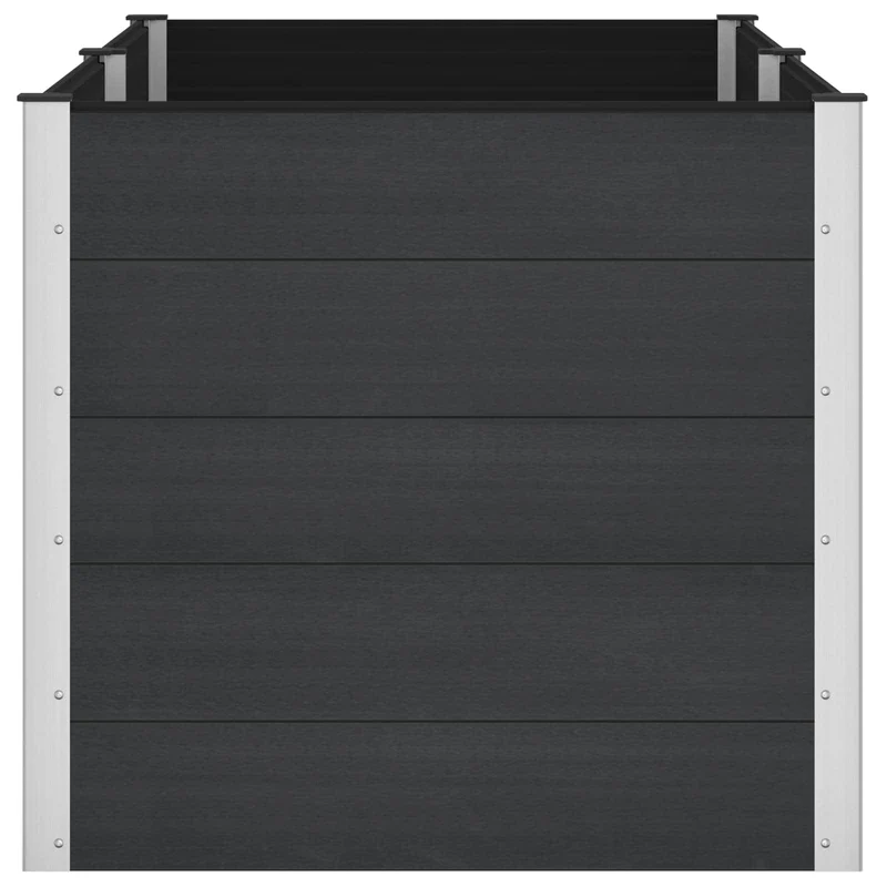 Arriate Elevado Negro 200 X 100 X 91 Cm Wpc Y Aluminio
