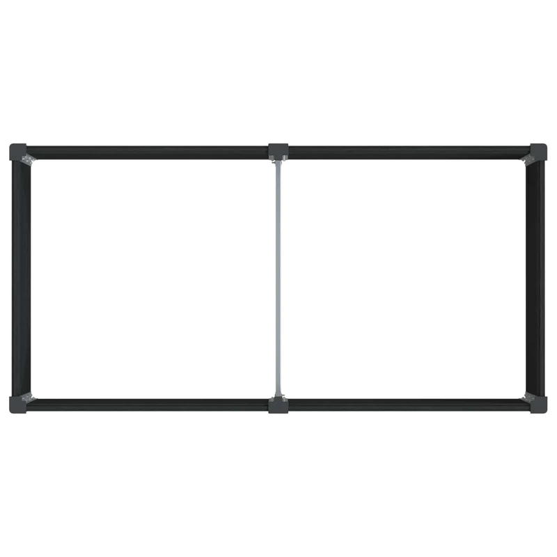 Arriate Elevado Negro 200 X 100 X 91 Cm Wpc Y Aluminio