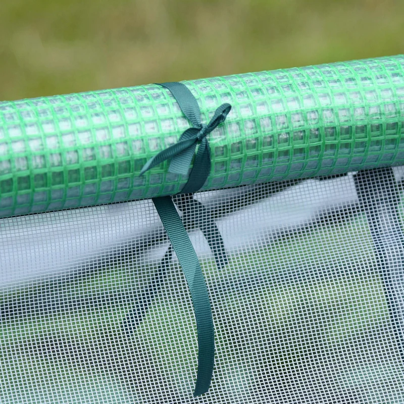 Outsunny Invernadero De Exterior Con 4 Ventanas Enrollables 180x140x80 Cm Verde