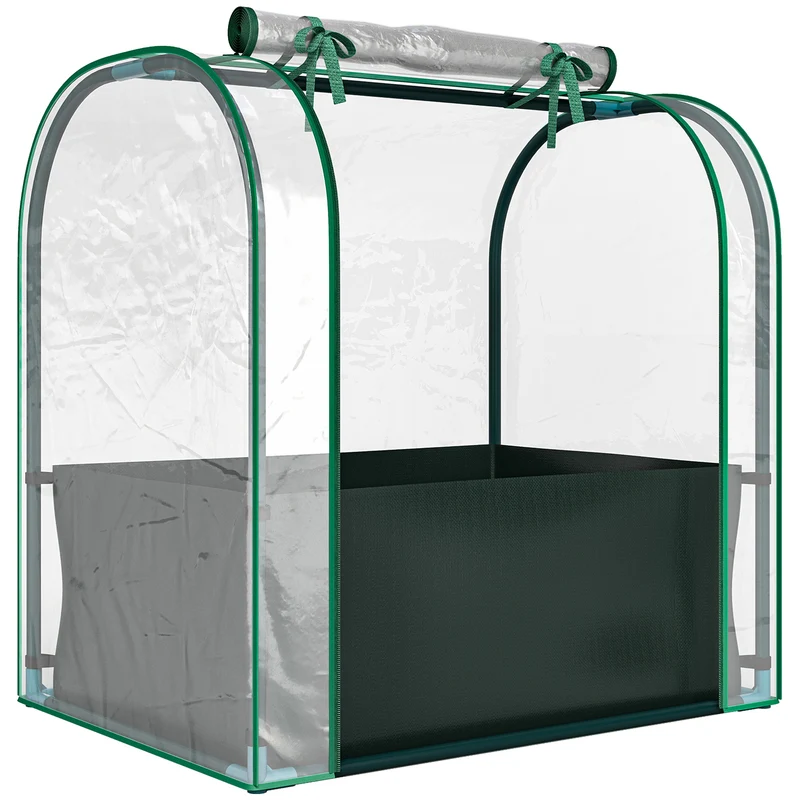 Outsunny Mini Invernadero Con Bolsa Para Plantar 68x50x70 Cm Para Jardín Verde