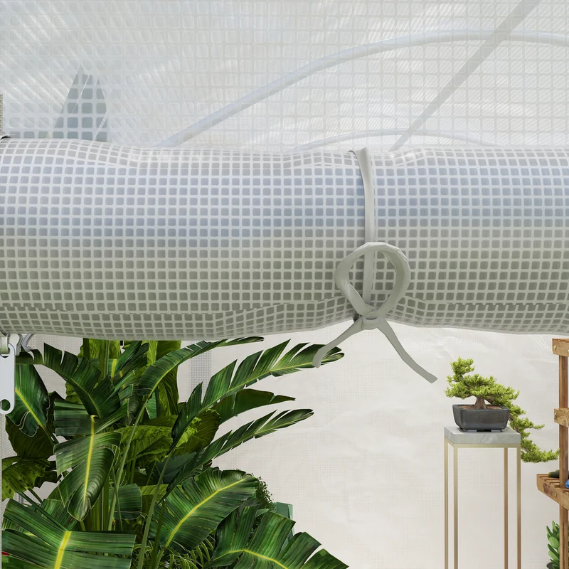 Outsunny Invernadero De Exterior 4x3x2 M Con Cubierta De Pe Anti-uv Blanco