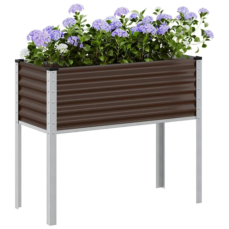 Jardinera De Acero Marrón 100x45x90 Cm
