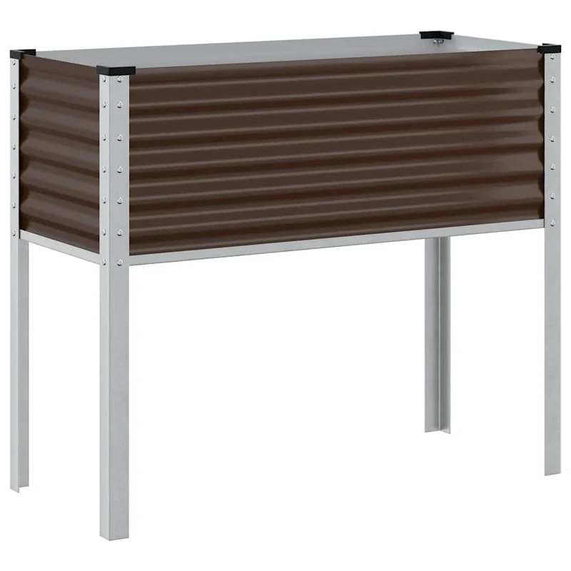 Jardinera De Acero Marrón 100x45x90 Cm