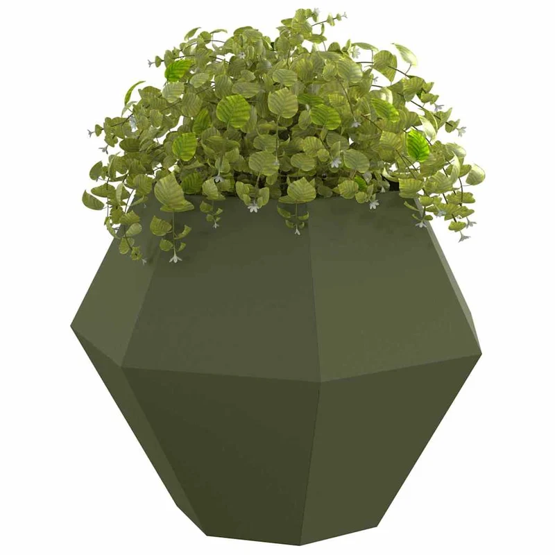 Jardinera Verde Oliva 100 X 100 X 80 Cm Acero