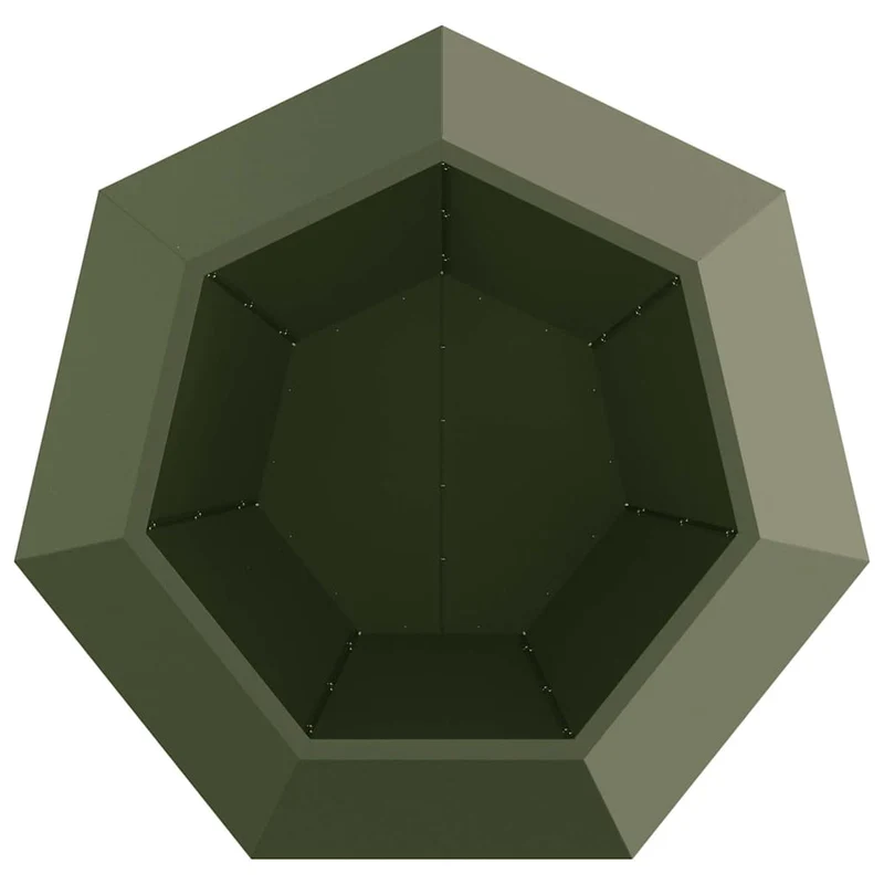 Jardinera Verde Oliva 100 X 100 X 80 Cm Acero