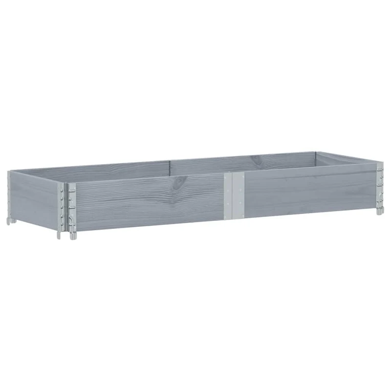 Jardinera De Madera Maciza De Pino Gris 150x50 Cm