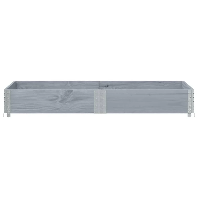 Jardinera De Madera Maciza De Pino Gris 150x50 Cm