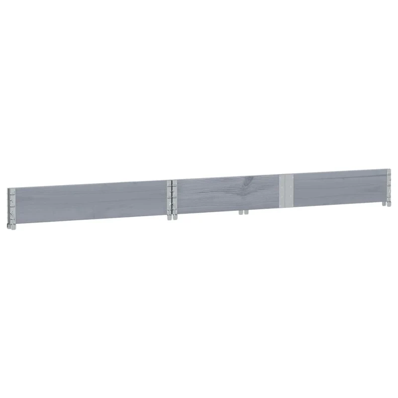 Jardinera De Madera Maciza De Pino Gris 150x50 Cm