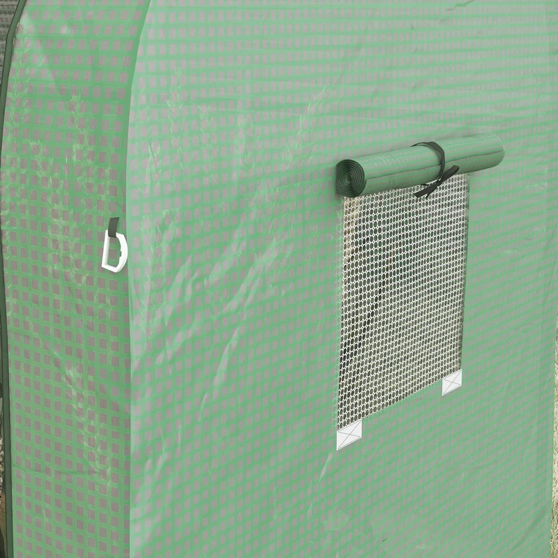 Outsunny Invernadero De Jardín Con 4 Ventanas 2 Puertas 185x94x150 Cm Verde